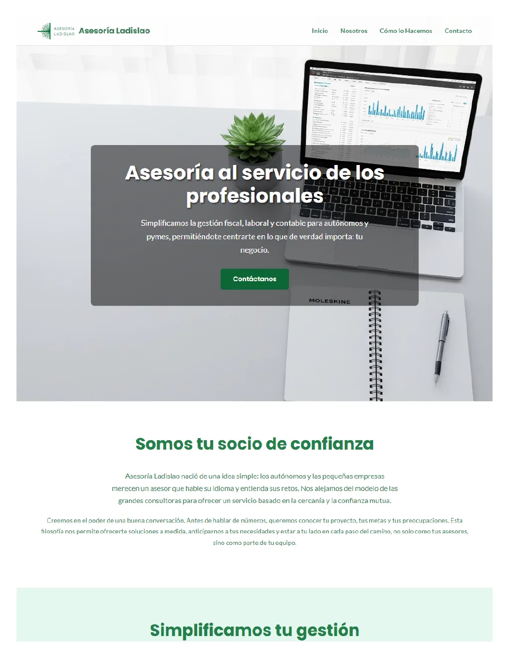 Página web de Asesoría Ladislao