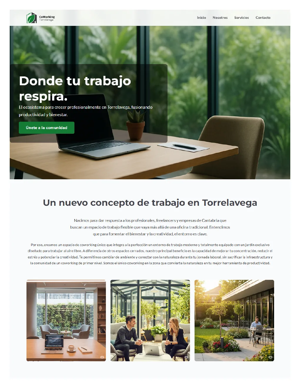 Página web de Coworking Torrelavega
